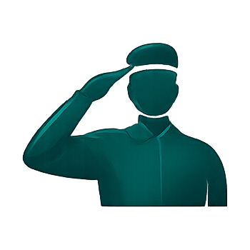 Veteran saluting