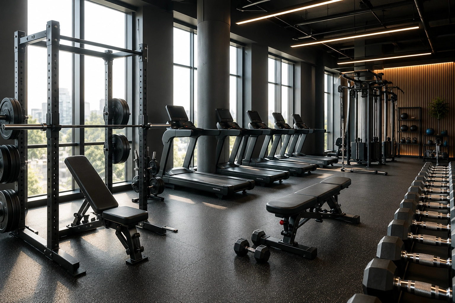 Modern onsite wellness gym