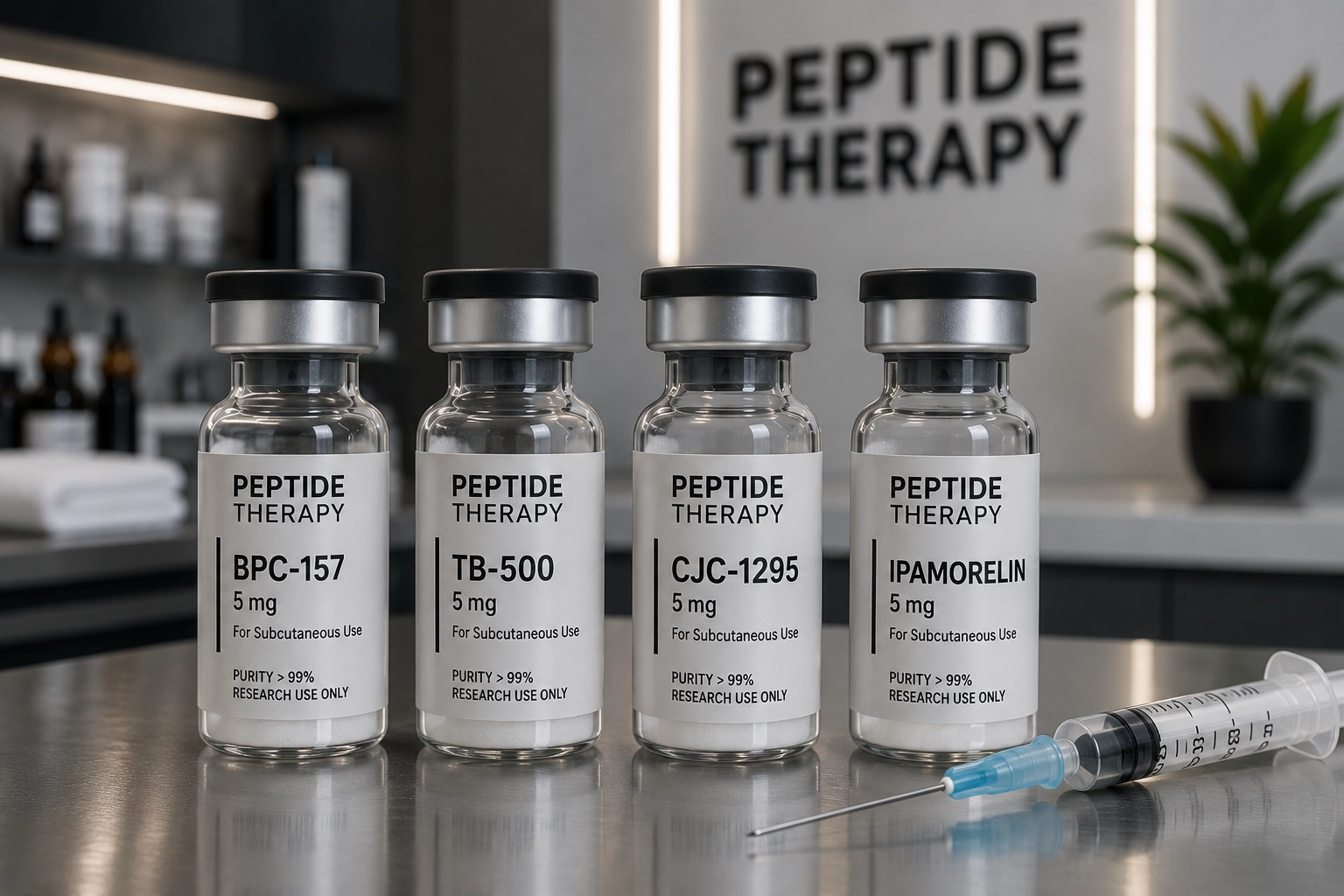 Clinical peptide therapy vials